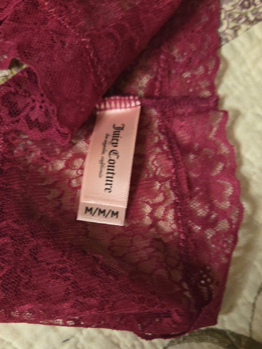 Juicy Couture Lace Bikini Panty - Deep Berry - Picture 3 of 3
